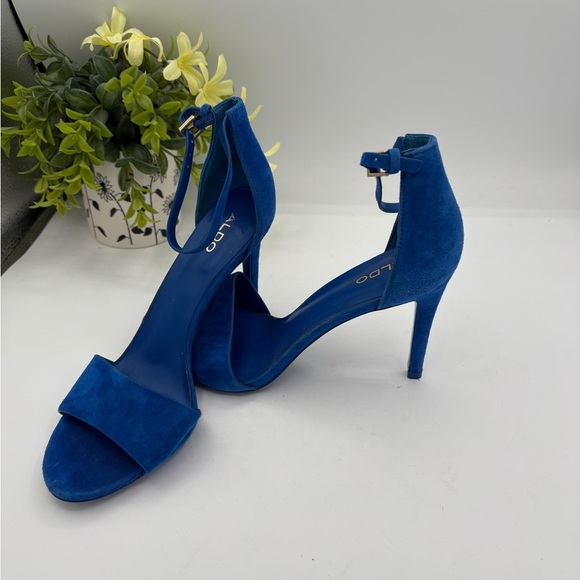 Aldo Cobalt Blue Open Toes Sandals Size 8 1/2 - Picture 3 of 4